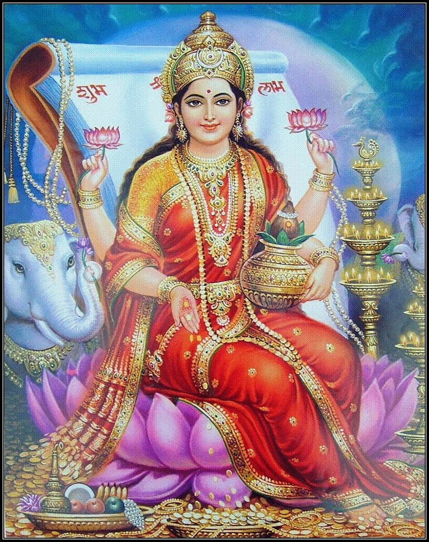 Goddess Mata Lakshmi Devi HD phone wallpaper