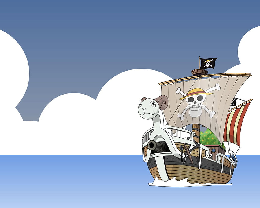 : Barco Pirata del Sombrero de Paja 0021, Barco de una pieza fondo de pantalla