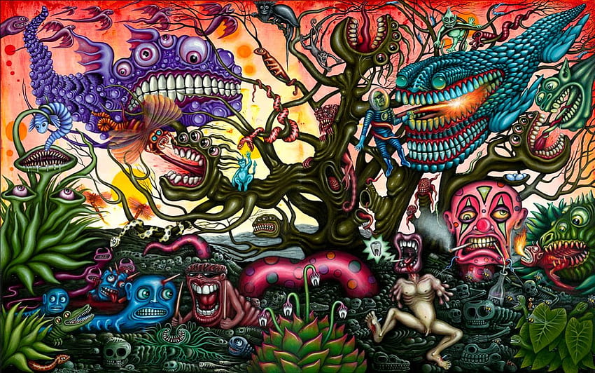Psychedelic ., Funky Trippy HD wallpaper