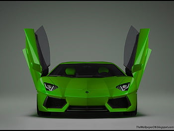 Lamborghini with doors. Lime Green Lamborghini HD wallpaper | Pxfuel