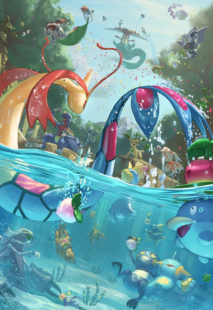 スペアリブ on Twitter. Cool pokemon , Cute pokemon , Pokemon background, Pokemon Underwater HD phone wallpaper