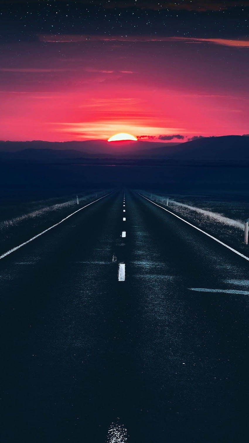 Sunset on the road. Sunset , Aesthetic , Nature graphy HD phone ...