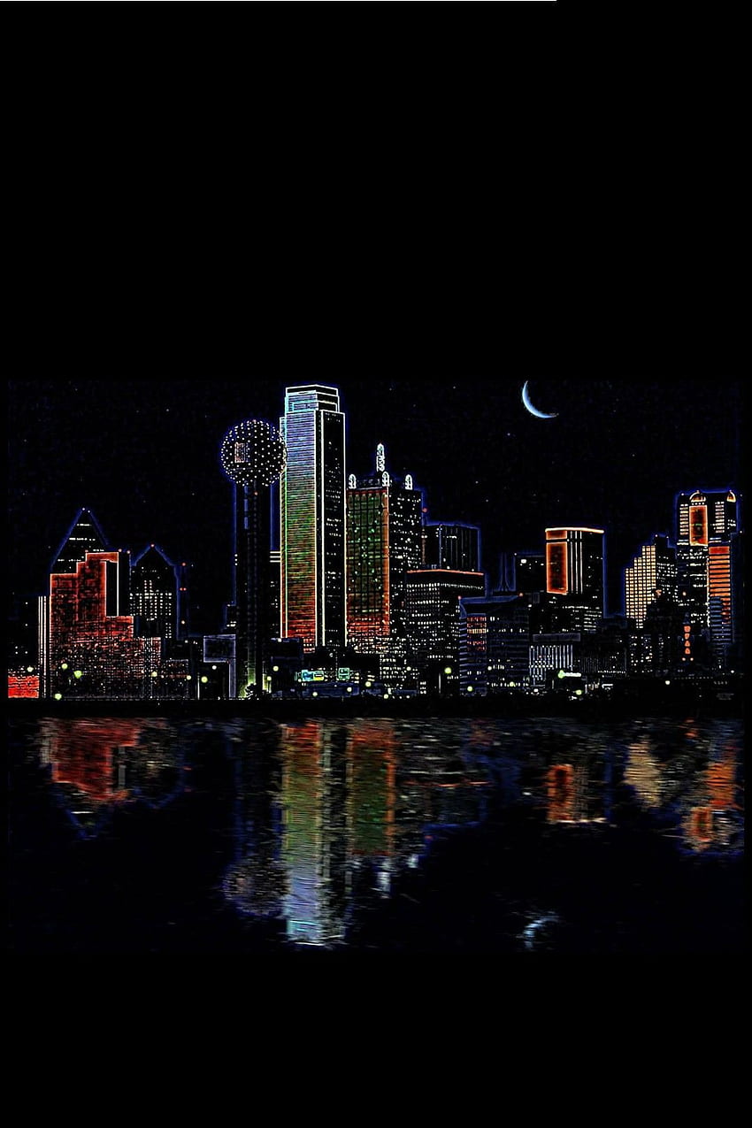 CityOfLights. iPhone , Dark iphone, Downtown Dallas HD phone wallpaper