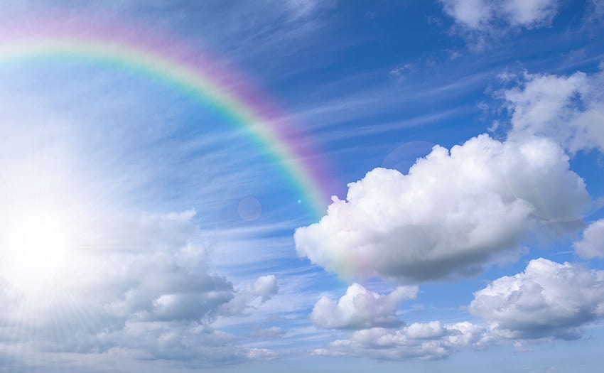 Naturaleza 167 : . Cielo del arco iris, arco iris, cielo brillante fondo de pantalla