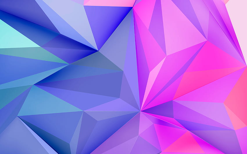 lila Low-Poly-Hintergrund, geometrische Formen, kreativ, Low-Poly-Texturen, geometrische Hintergründe, Low-Poly-Kunst, lila abstrakter Hintergrund HD-Hintergrundbild