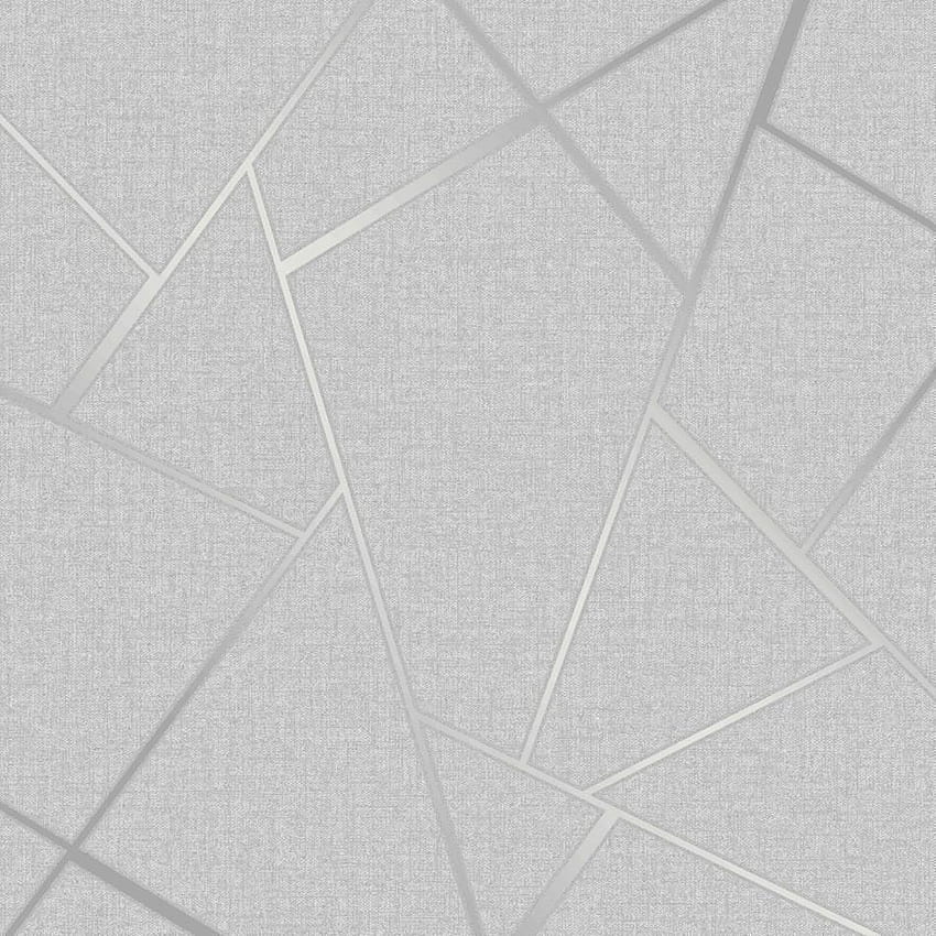 쿼츠 Silver Geometric by Fine Decor FD42280, 블랙 화이트 Geometric HD 전화 배경 화면