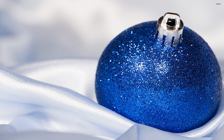 Sparkly blue Christmas bauble in silk - Holiday HD wallpaper | Pxfuel