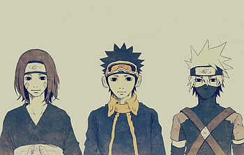 hatake kakashi, namikaze minato, uchiha obito, and nohara rin (naruto and 1  more) drawn by mtmting