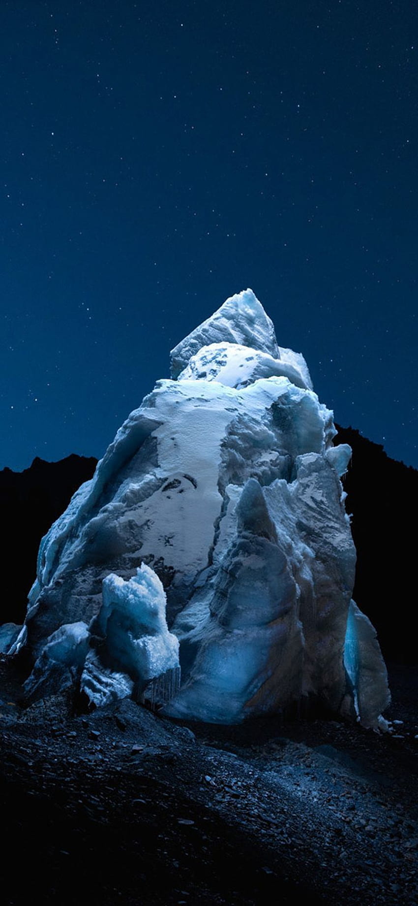 iPhone X: grafika ciemnego nocnego nieba góry lodowej przez dla iPhone X Magazine Twoje codzienne źródło najlepszych z całego świata Tapeta na telefon HD