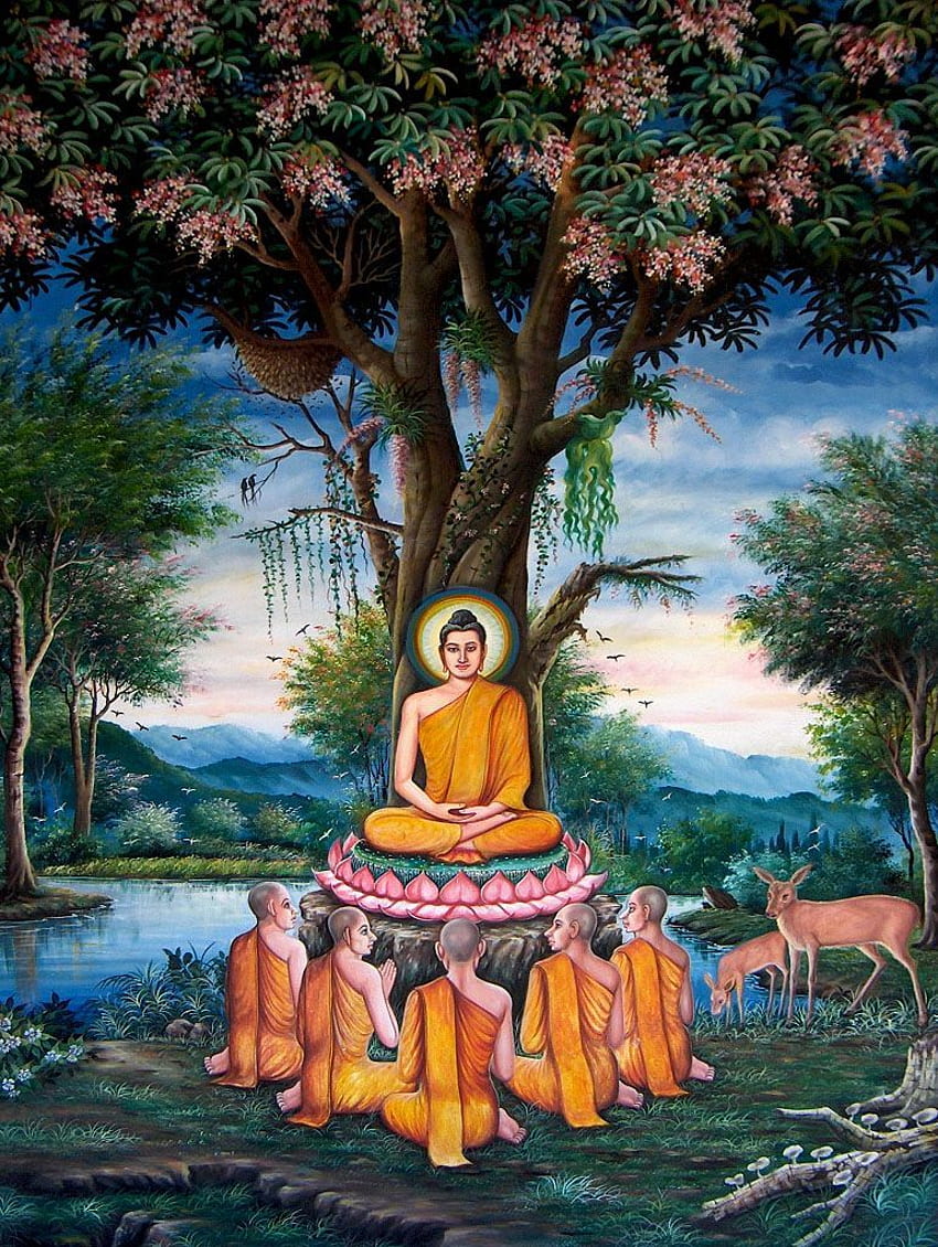 Powtarzanie słów. Sztuka buddyjska, sztuka buddyjska, buddyzm Theravada Tapeta na telefon HD