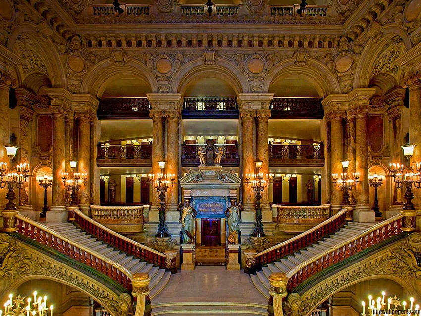 Palais Garnier และพื้นหลัง ห้องบอลรูม วอลล์เปเปอร์ HD