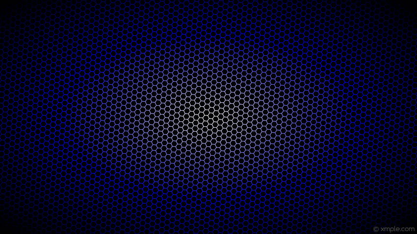 블루 헥사곤 글로우 화이트 그래디언트 블랙 HD 월페이퍼