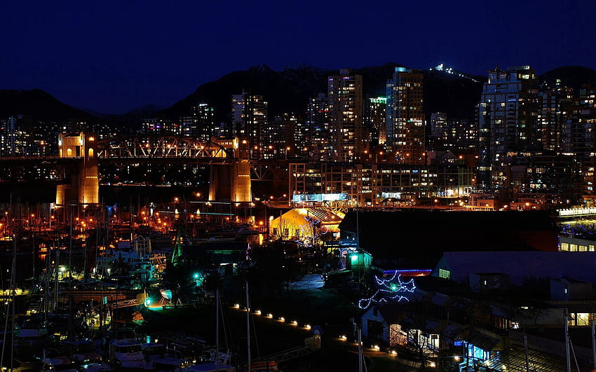 Światła Miasta, Miasta, Widok Z Góry, Kanada Tapeta HD