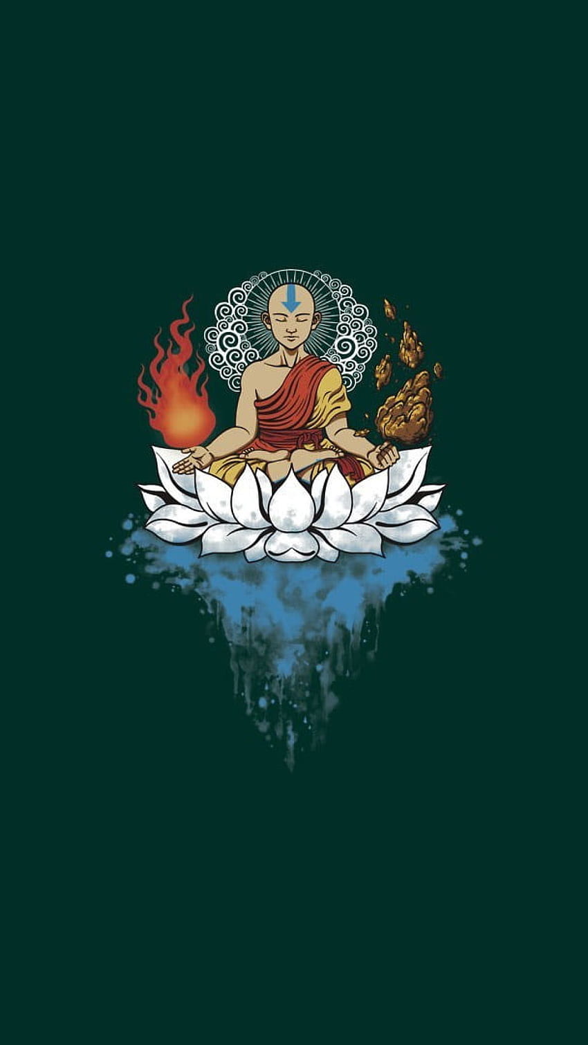 Avatar Aang , minimalisme, bouddhisme, Avatar: le dernier maître de l'air • For You For & Mobile, Bouddhiste minimaliste Fond d'écran de téléphone HD