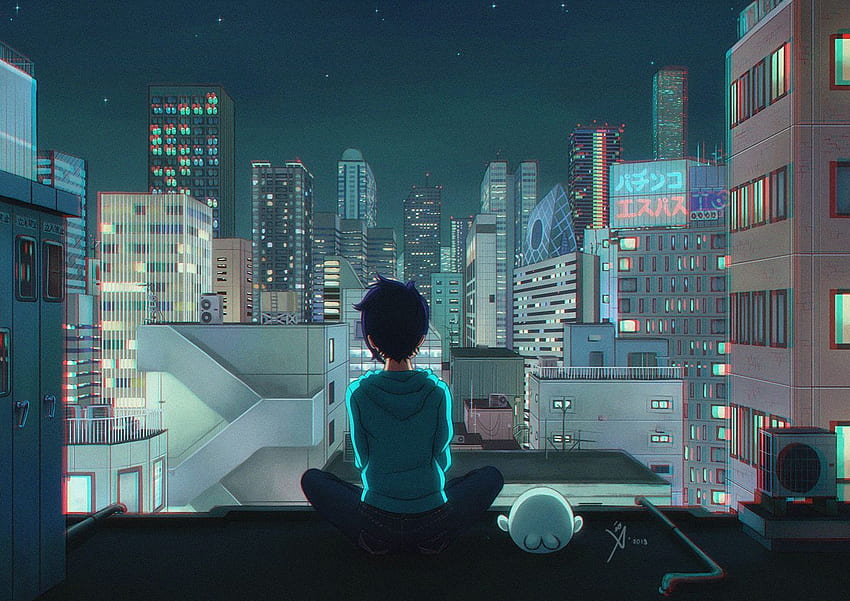 Léo Quéval is creating Artworks & Animations. Patreon. Night illustration, City  drawing, Anime city, Chill Anime City Aesthetic HD wallpaper | Pxfuel