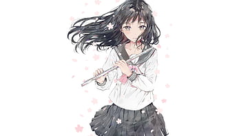 Randome Anime girl playing flute i think IDK by by Akuma0101 on DeviantArt