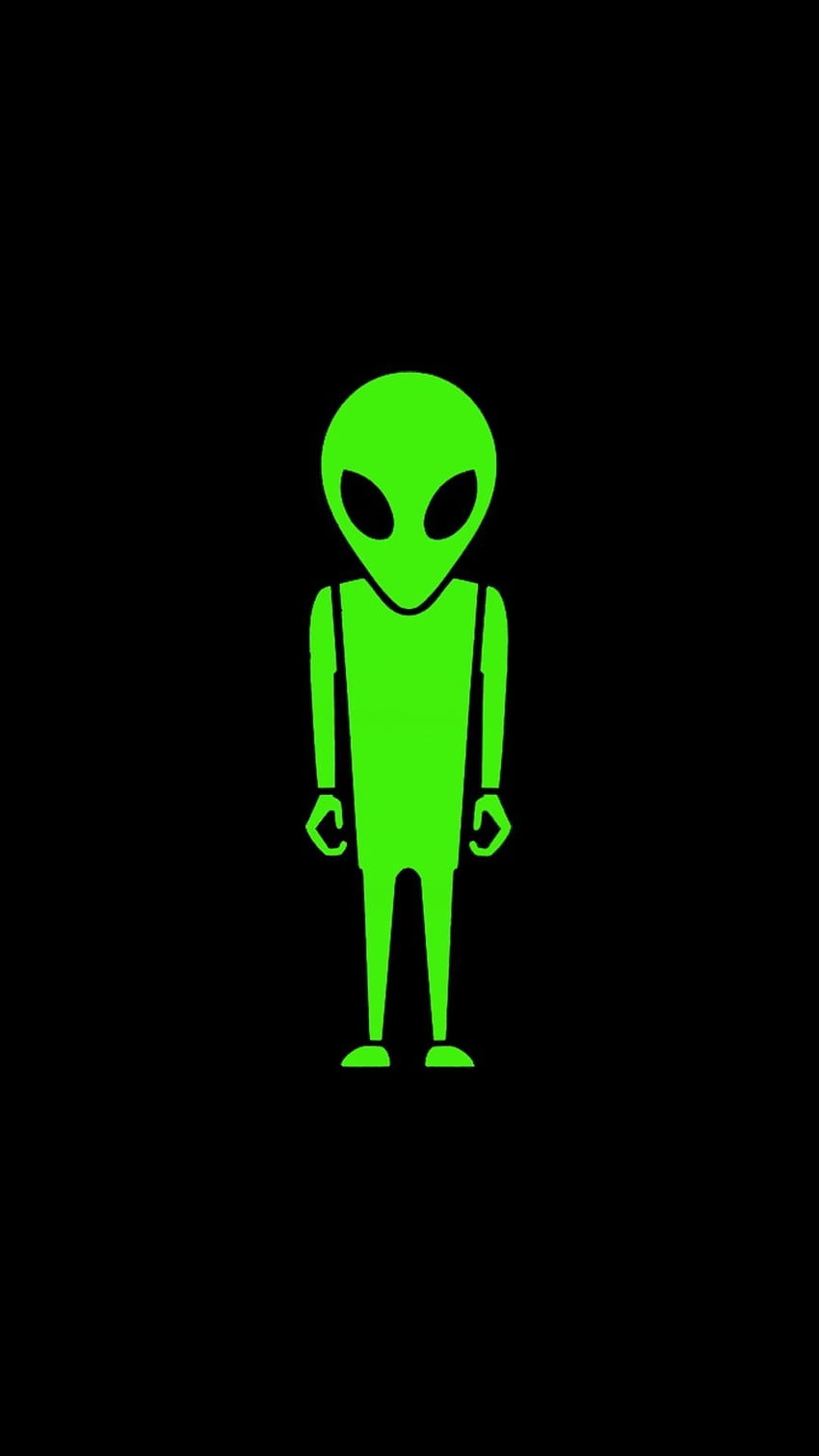 Green Alien, Alien Head HD phone wallpaper