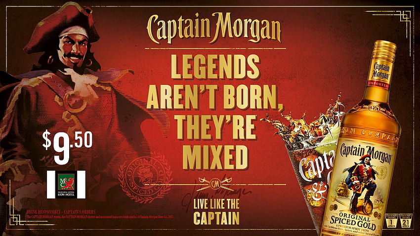 captain morgan background HD wallpaper
