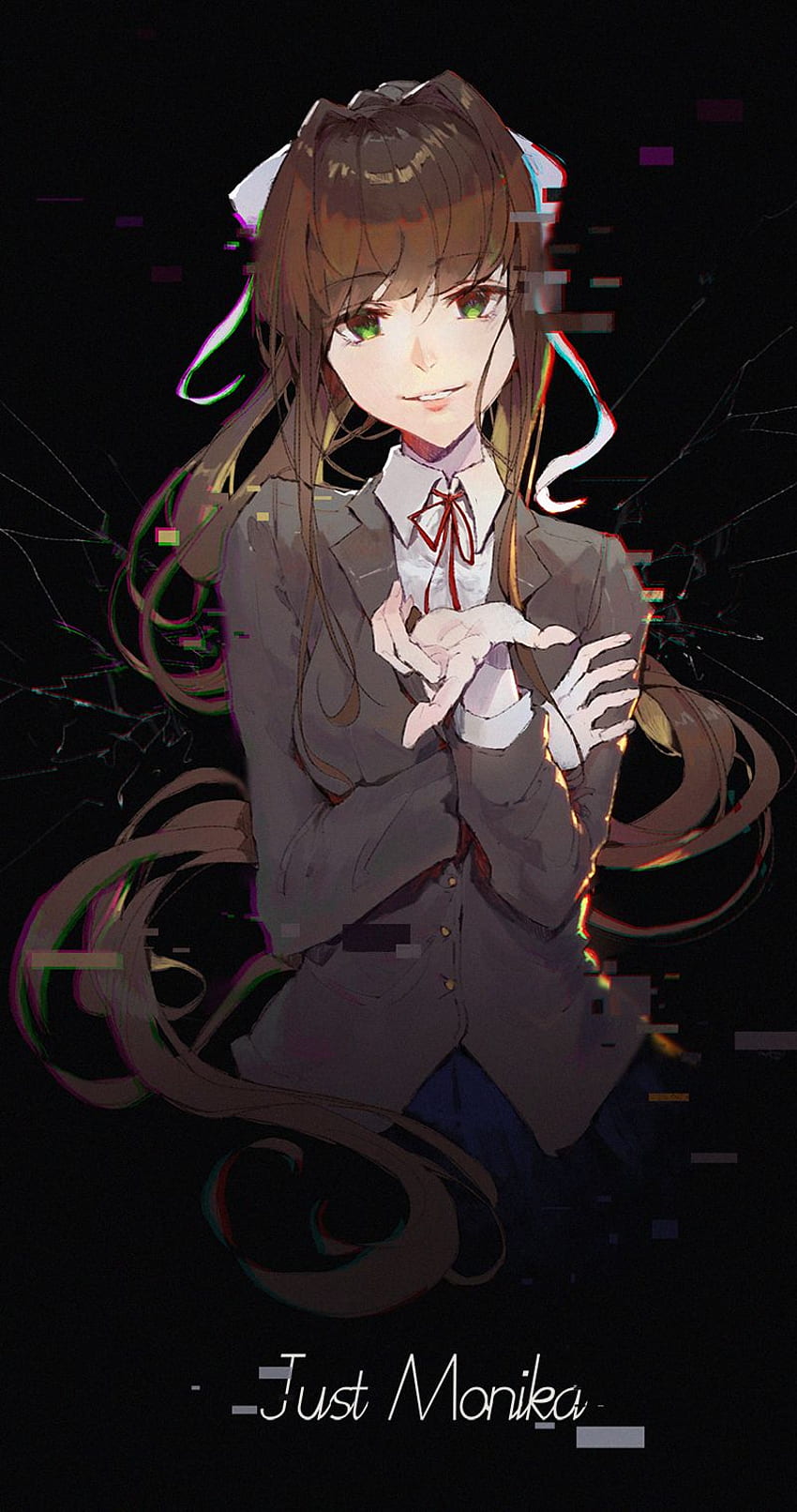 Monika (Doki Doki Literature Club!) Anime Board HD phone wallpaper