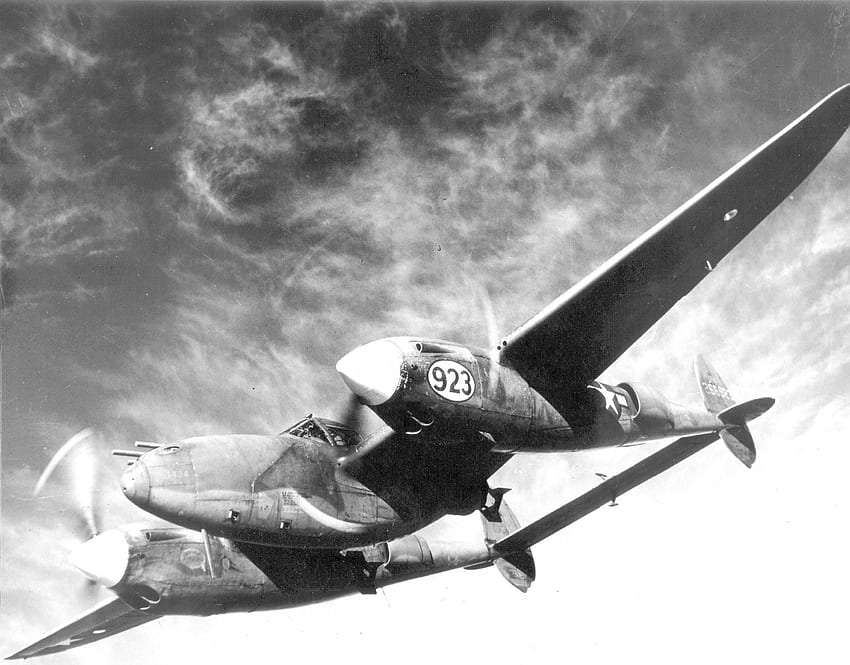 P-38 สายฟ้า เครื่องบินรบ เครื่องบินแฝด เครื่องบินทิ้งระเบิด วอลล์เปเปอร์ HD