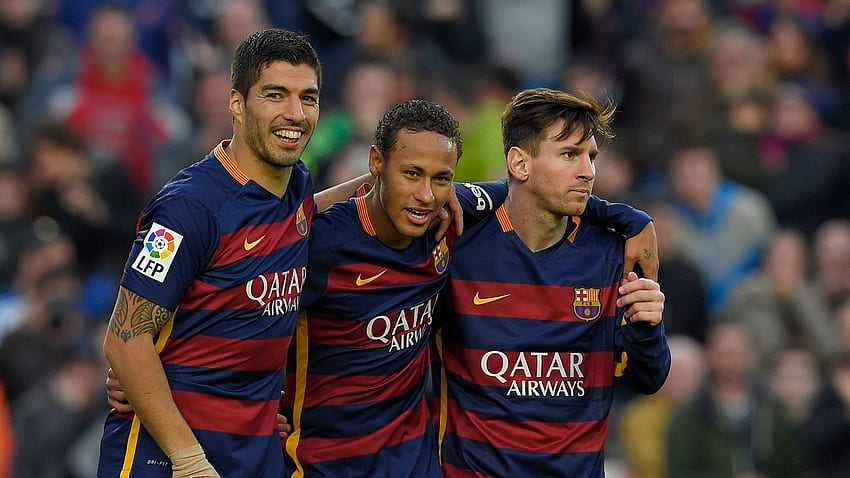 Barcelona coach Luis Enrique likens Lionel Messi, Neymar and Luis, Messi Neymar Suarez HD wallpaper