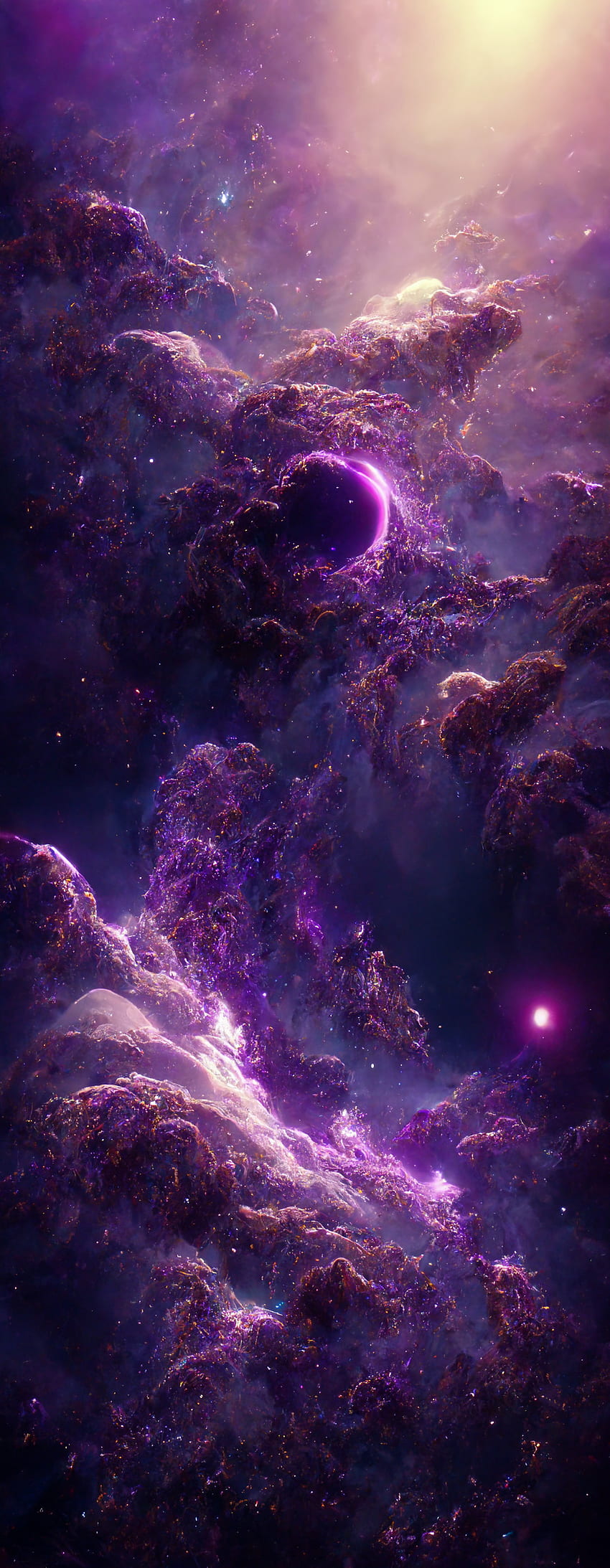 Espacio Púrpura, roxo fondo de pantalla del teléfono