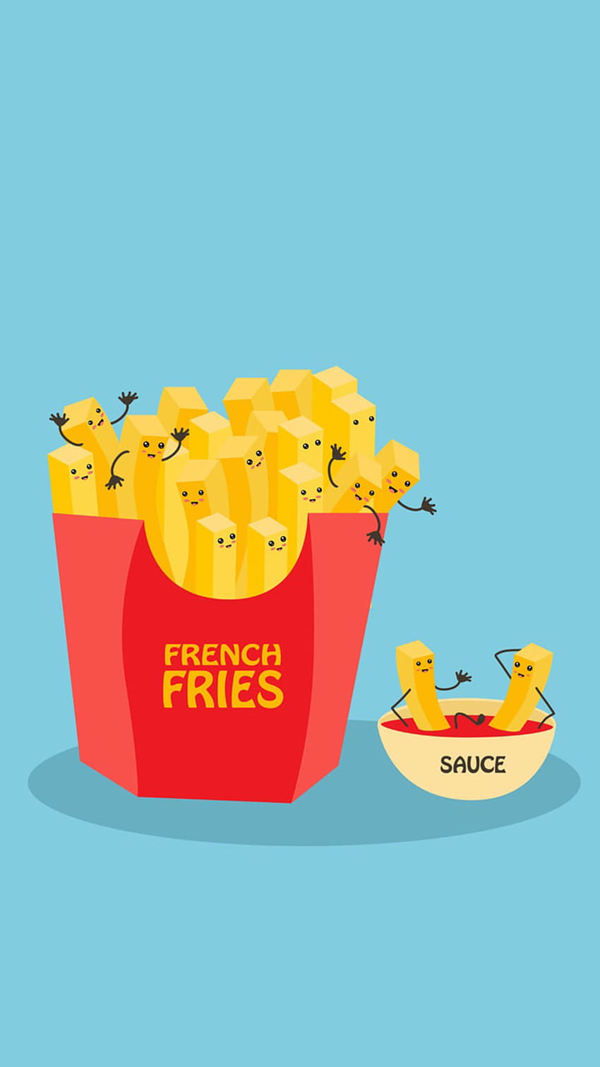 Vector vintage french fries...