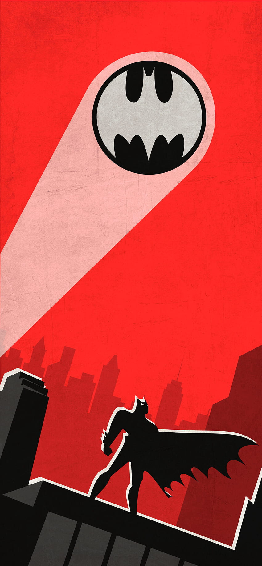 Batman: The Animated Series Red, Red Batman Logo HD phone wallpaper