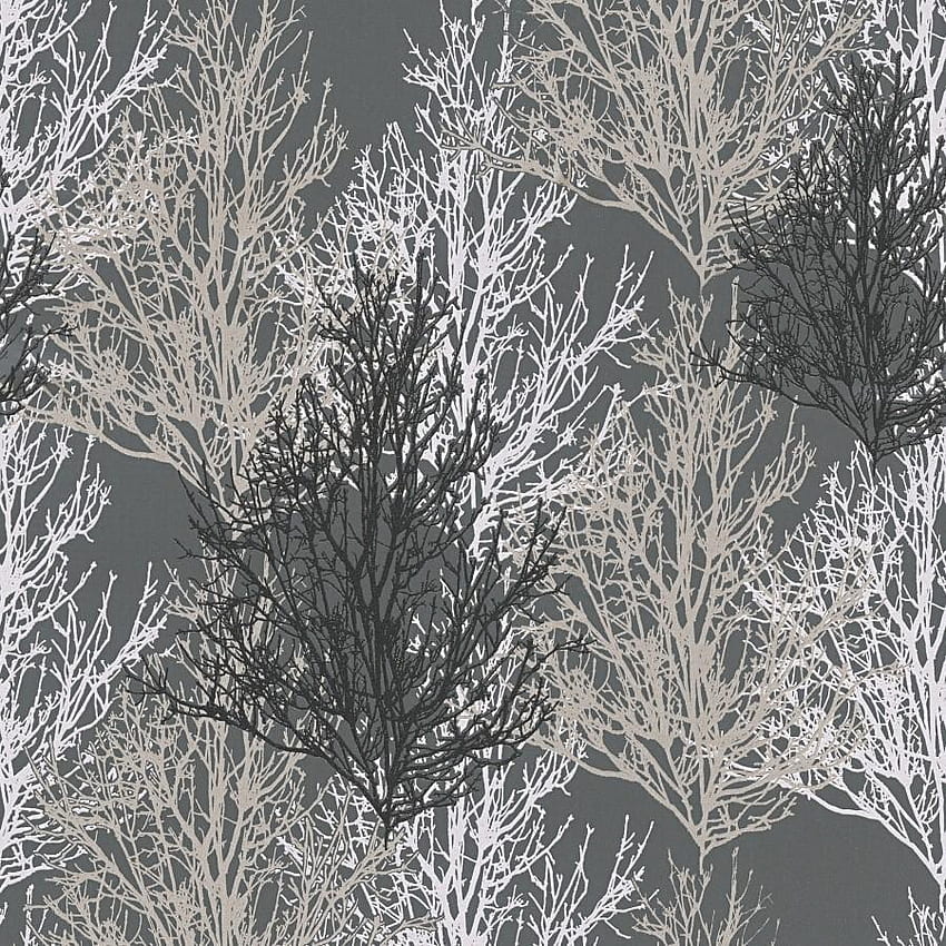 Black And Silver Trees . Glitter And Shimmer Effect 34819 4 HD phone wallpaper