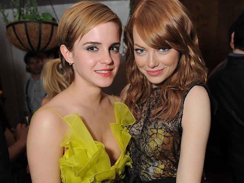 Emma Stone and Emma Watson, redhead, emma stone, emma watson, dress HD  wallpaper | Pxfuel
