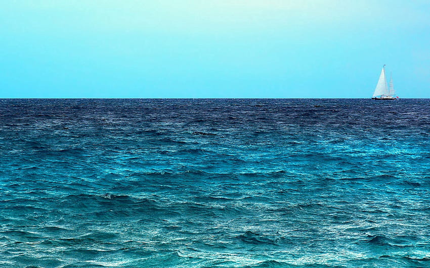 Sky, Sea, Summer, Minimalism, Dahl, Distance HD wallpaper