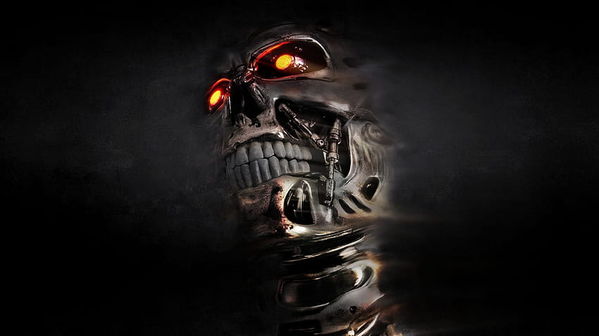 Dark Robot by Nick. DARK. Skull , skull, Terminator Skull HD wallpaper