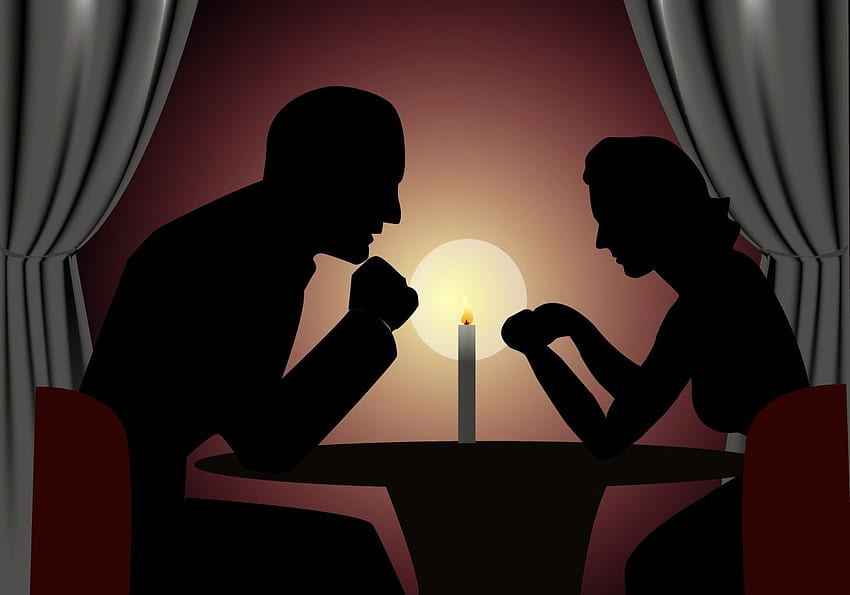 Drawing couple love sitting dinner hires stock photography and images   Alamy