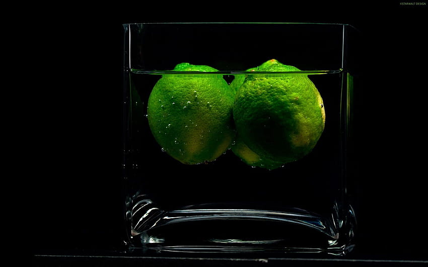 Water, Food, Glass, Limes HD wallpaper