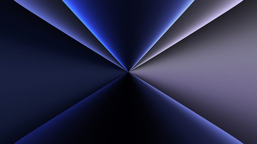 Black dark-blue sharp point, diamond angle touch, minimal art HD wallpaper