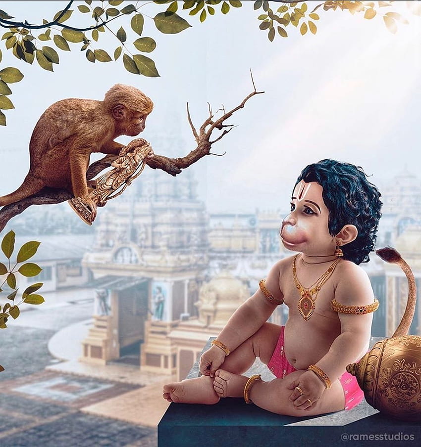 หนุมานในวัยเด็ก Baby Hanuman วอลล์เปเปอร์โทรศัพท์ HD