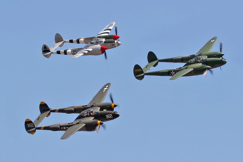 Lockheed P38 Lightning, lightning, p38, usaf, fighter, ww2, lockheed, war HD wallpaper