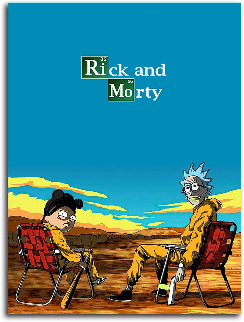 ARYAGO Rick i Morty Wall artystyczny 24X36 Breaking Bad Cosplay Art plakat do dekoracji domu, nieoprawione w ramę: strona główna Tapeta na telefon HD