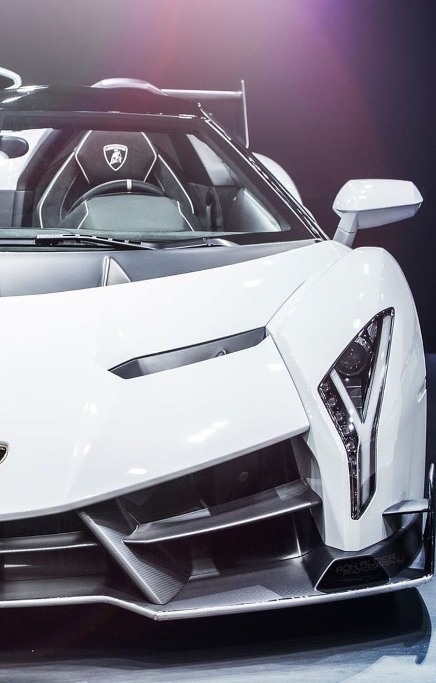 Lamborghini Veneno Sportcar bianca - Lamborghini Veneno iPhone Sfondo del telefono HD