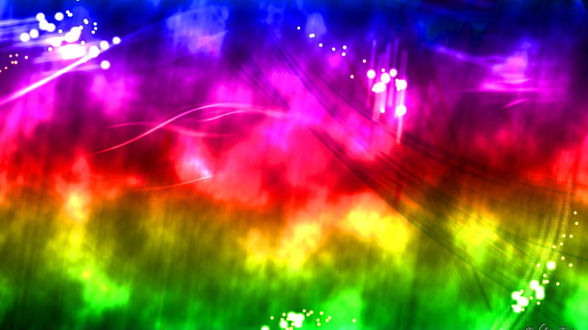 For Neon Rainbow HD wallpaper