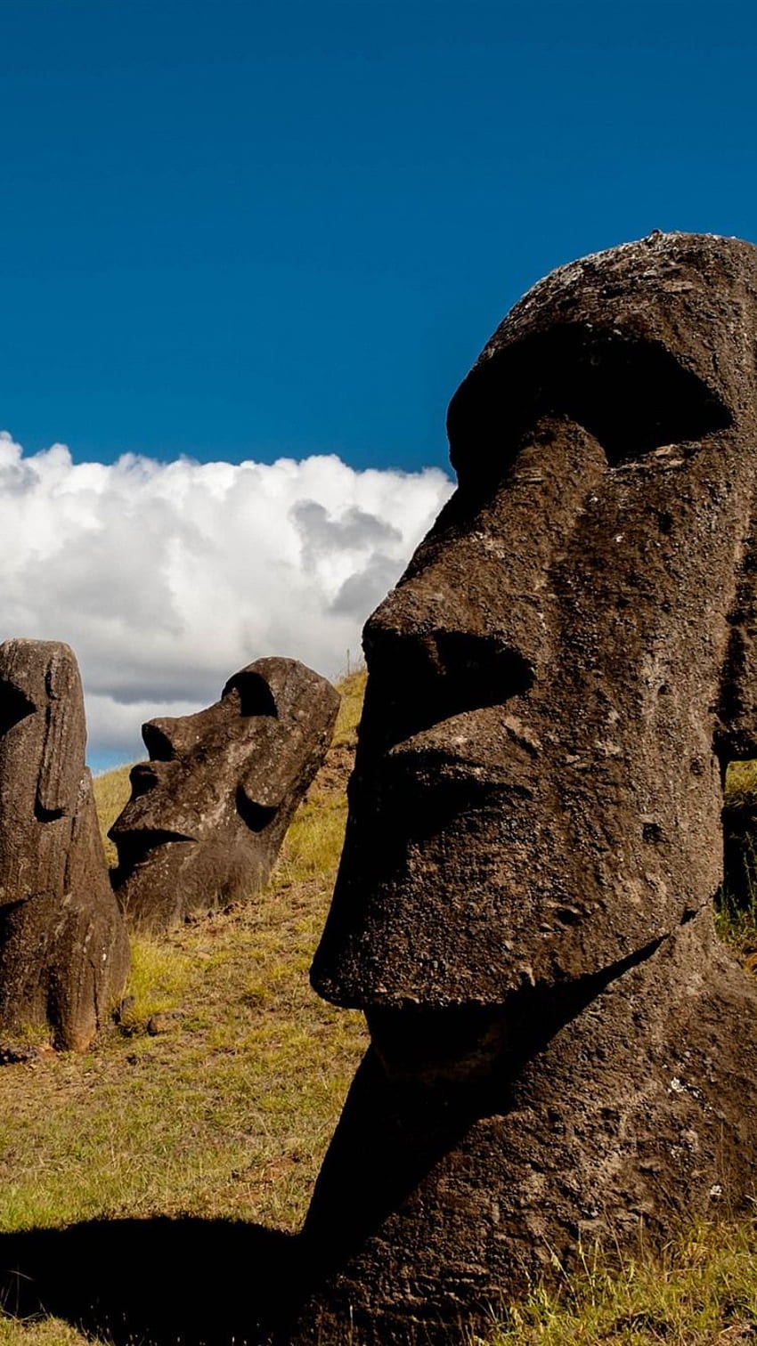 Isola di Pasqua, Statua Moai, Cile Sfondo del telefono HD