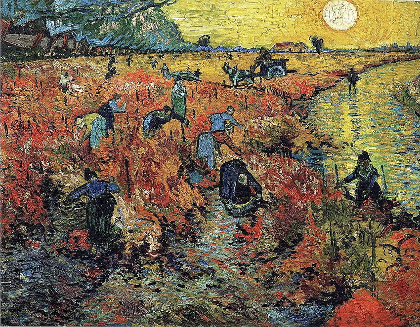 Der rote Weinberg, Van Gogh Red HD-Hintergrundbild