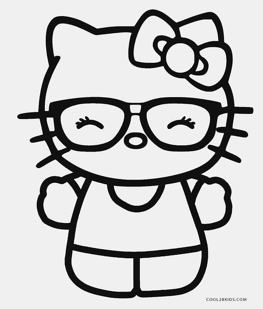 Páginas para colorir: Nerd Hello Kitty Papel de parede de celular HD