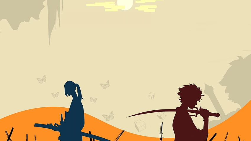 Samurai Champloo . Skeleton Samurai , Samurai and Samurai Stormtrooper, Yellow Anime Samurai HD wallpaper