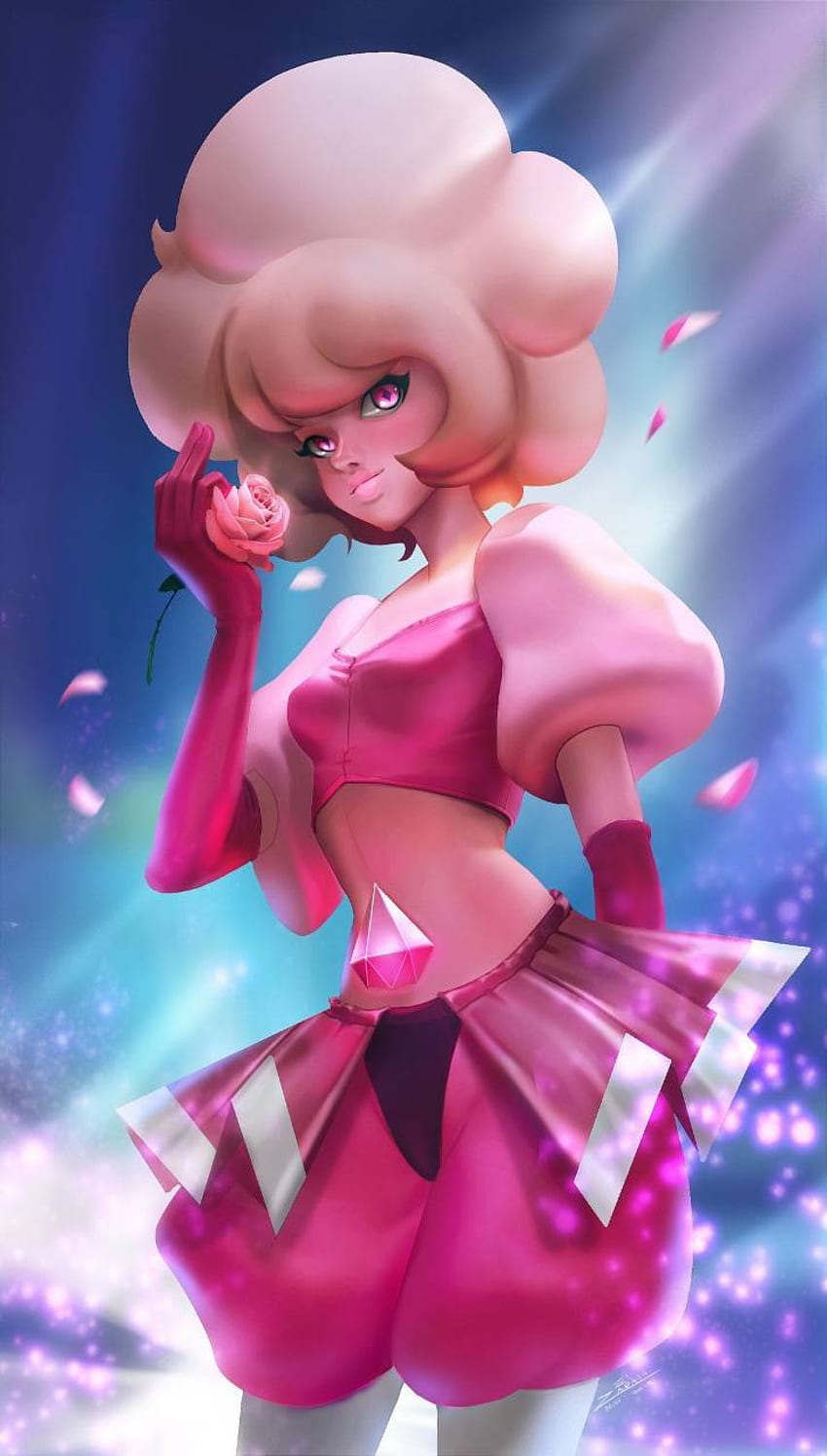 Pink Diamond 3D, Pink Diamond Steven Universe HD phone wallpaper