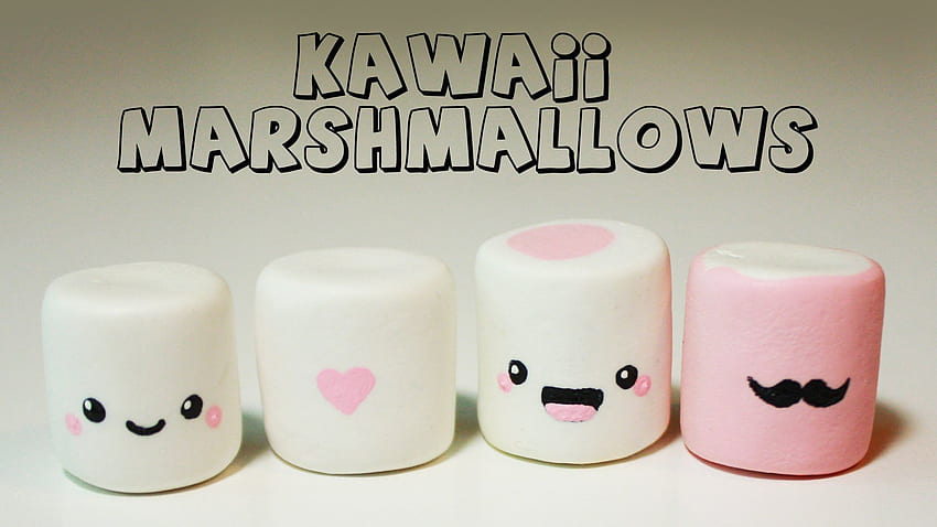 Kawaii Marshmallows HD wallpaper