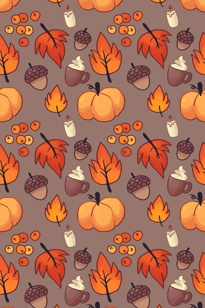 I ended up making a fall pattern as my nightly drawing!! to, Cute Fall HD  phone wallpaper | Pxfuel