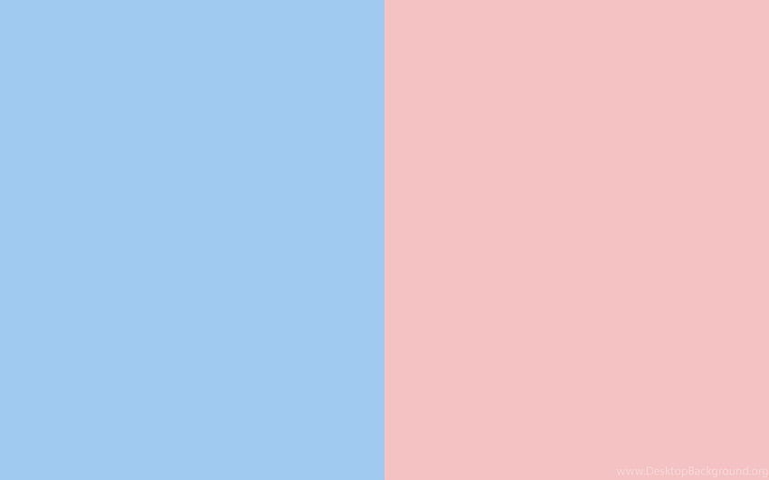 Olhos azuis bebê e rosa bebê fundo de duas cores, azul claro rosa papel de parede HD