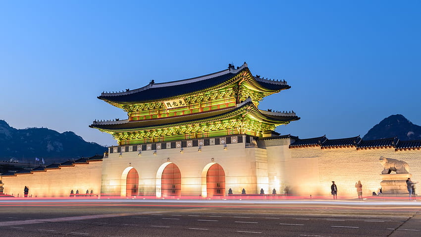 Gyeongbokgung Kore'deki Kraliyet Saraylarından Biri - 韓國 景 福 宮 HD duvar kağıdı