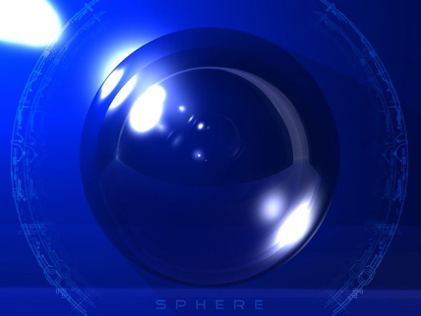 Sphere Biru, bola, antarmuka Wallpaper HD